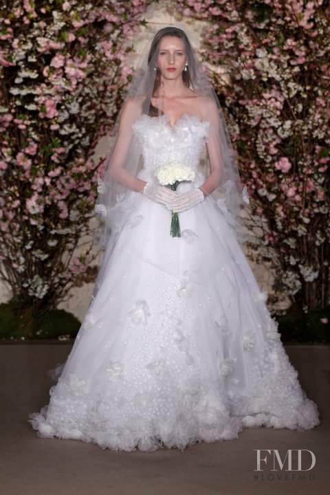 Iris Egbers featured in  the Oscar de la Renta Bridal fashion show for Spring/Summer 2012