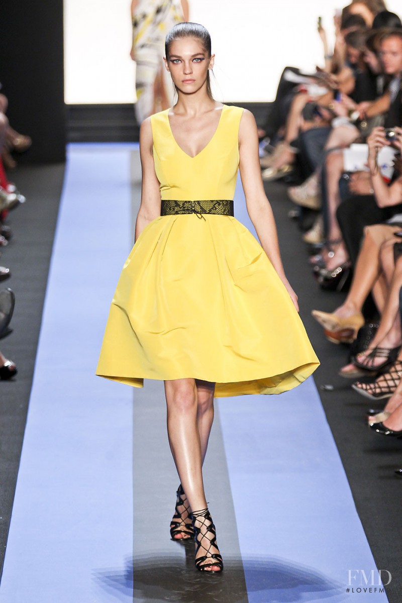 Samantha Gradoville featured in  the Monique Lhuillier fashion show for Spring/Summer 2012