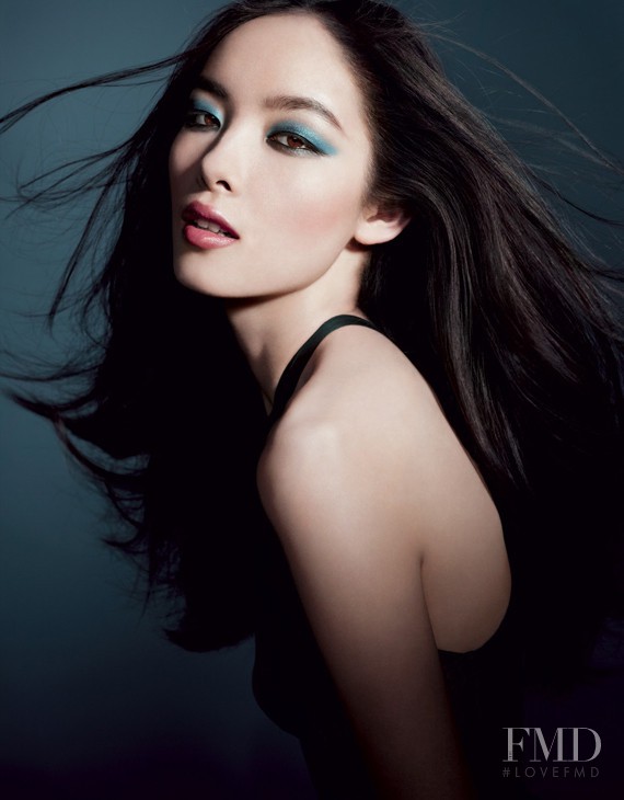 Fei Fei Sun featured in  the Armani Beauty advertisement for Spring/Summer 2013