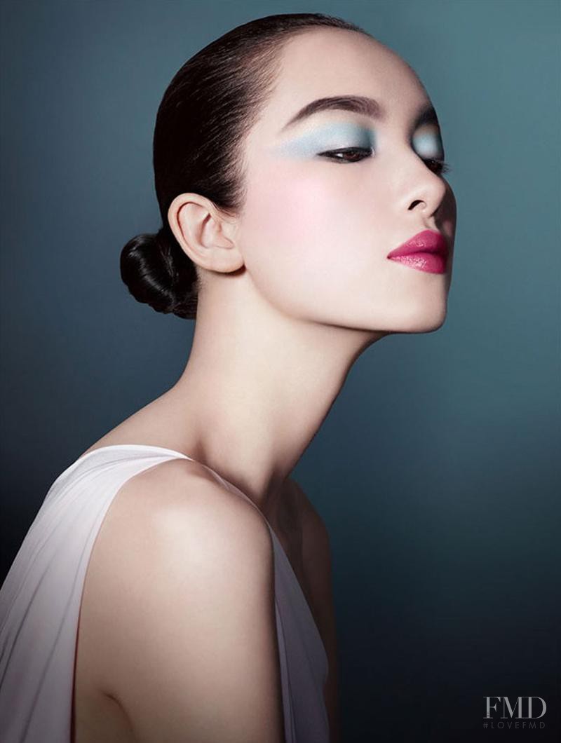 Fei Fei Sun featured in  the Armani Beauty advertisement for Spring/Summer 2013