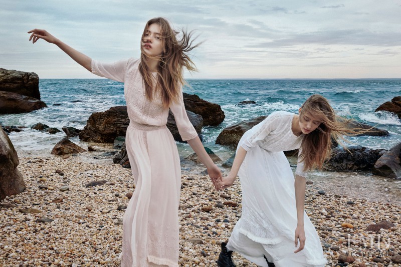 Lia Pavlova featured in  the Ulla Johnson advertisement for Spring/Summer 2016