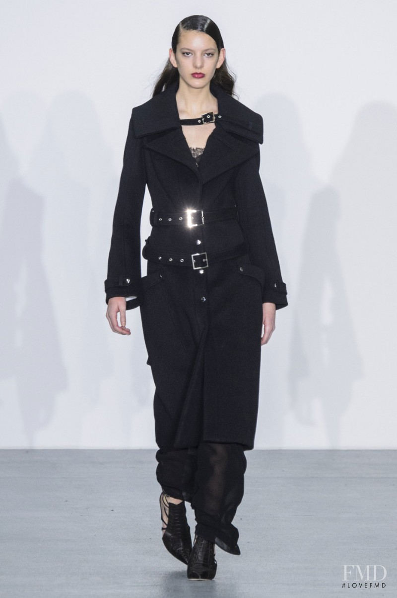Caroline Reagan featured in  the Antonio Berardi fashion show for Autumn/Winter 2016