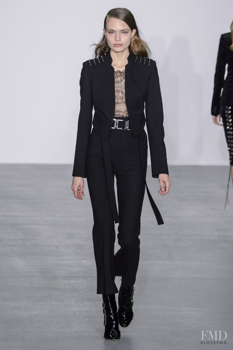 Anna Mila Guyenz featured in  the Antonio Berardi fashion show for Autumn/Winter 2016