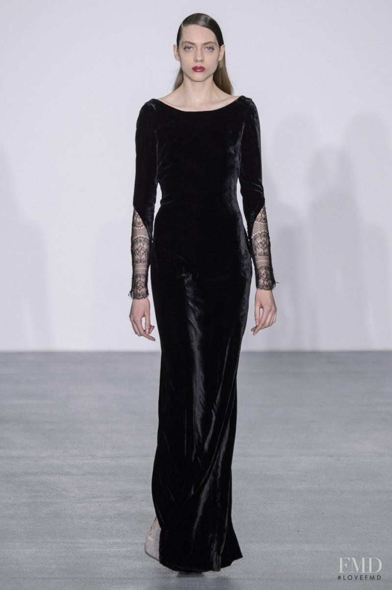 Odette Pavlova featured in  the Antonio Berardi fashion show for Autumn/Winter 2016
