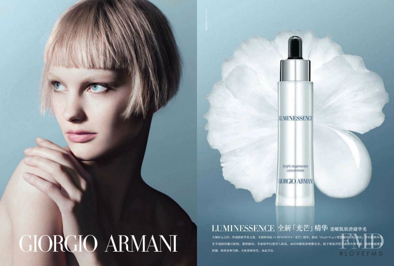 Patricia van der Vliet featured in  the Armani Beauty advertisement for Spring/Summer 2013