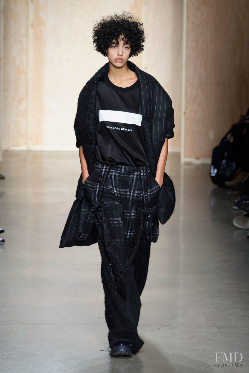 Damaris Goddrie featured in  the DKNY fashion show for Autumn/Winter 2016