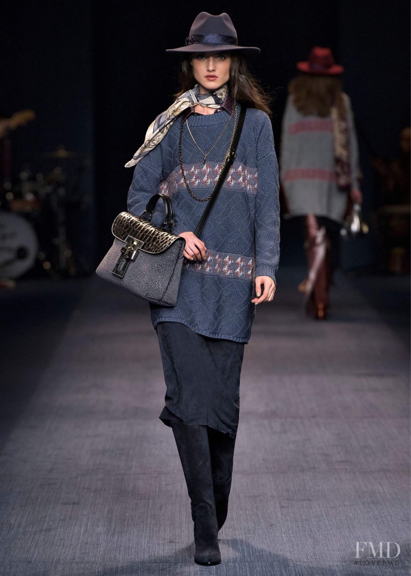 Blanca Padilla featured in  the Trussardi fashion show for Autumn/Winter 2016