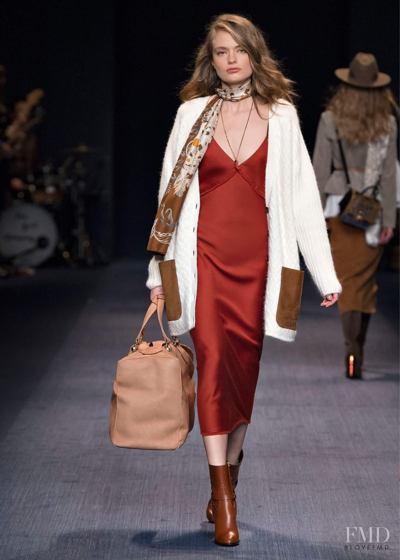 Anna Mila Guyenz featured in  the Trussardi fashion show for Autumn/Winter 2016