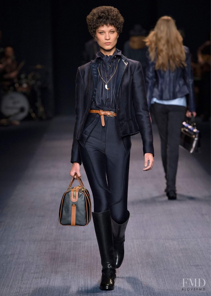 Ari Westphal featured in  the Trussardi fashion show for Autumn/Winter 2016