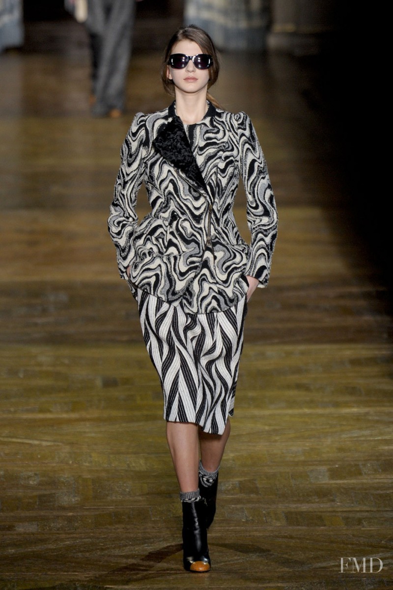 Caterina Ravaglia featured in  the Dries van Noten fashion show for Autumn/Winter 2011