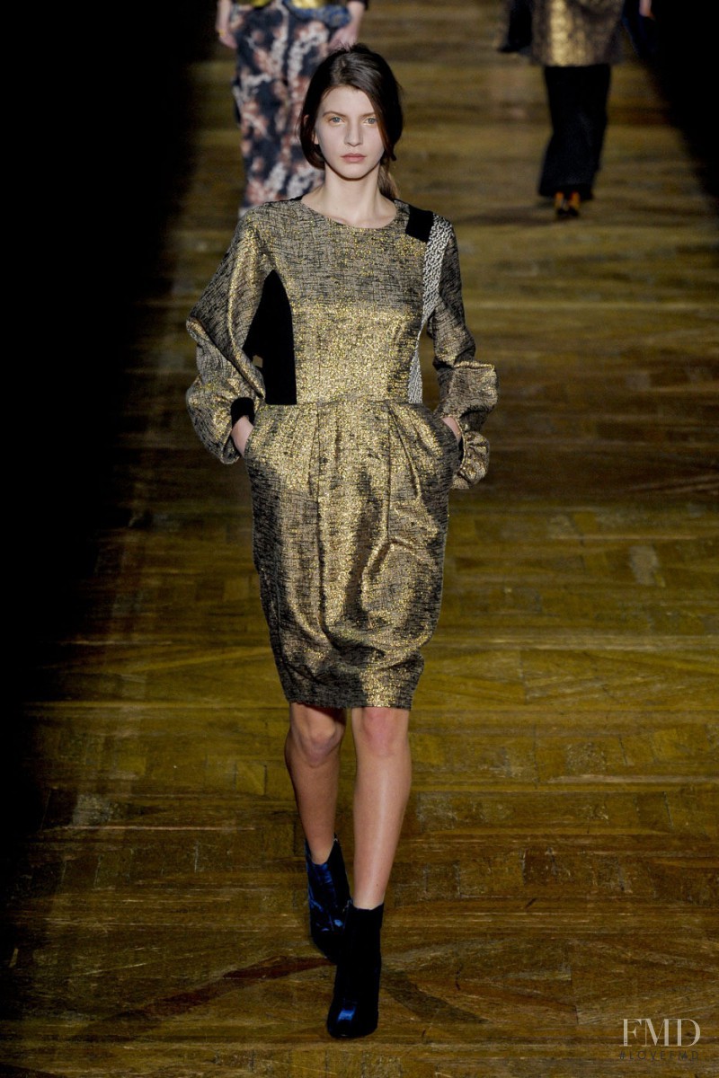 Caterina Ravaglia featured in  the Dries van Noten fashion show for Autumn/Winter 2011