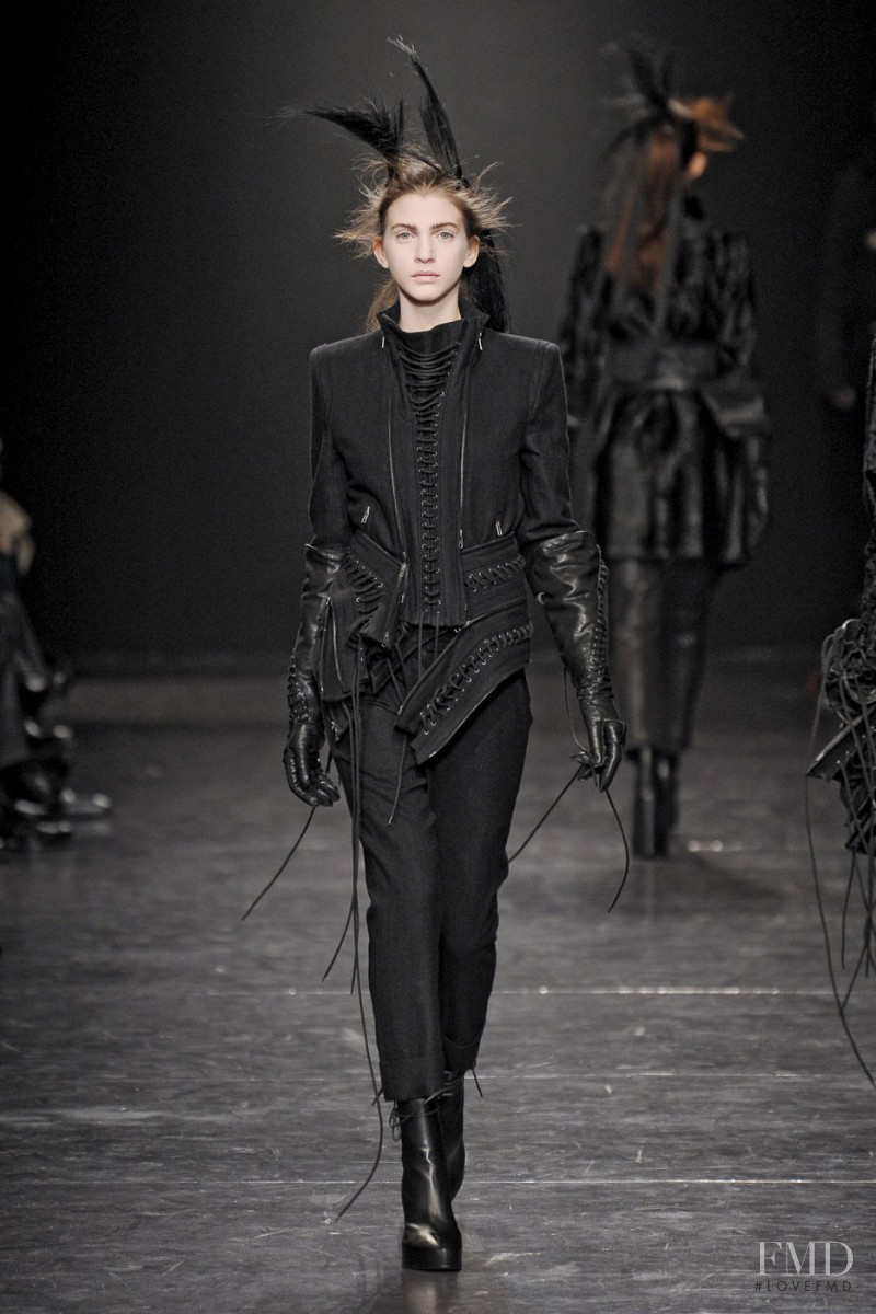 Caterina Ravaglia featured in  the Ann Demeulemeester fashion show for Autumn/Winter 2011