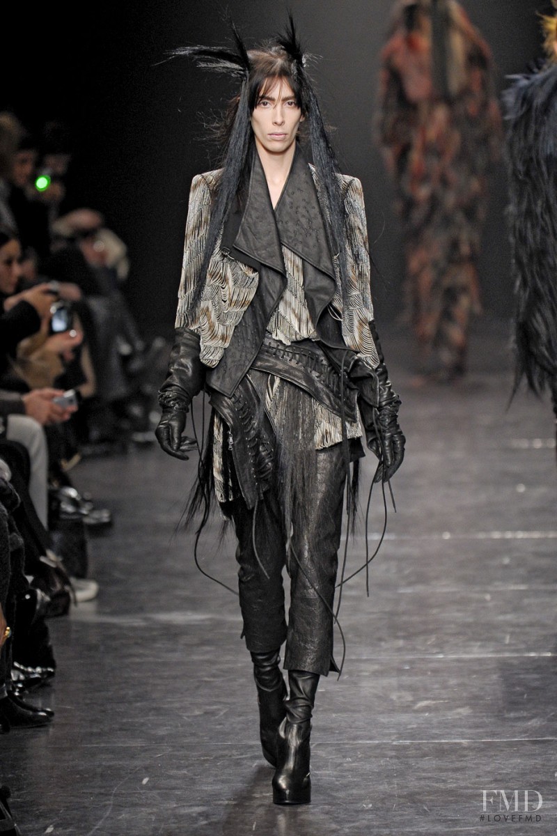 Jamie Bochert featured in  the Ann Demeulemeester fashion show for Autumn/Winter 2011