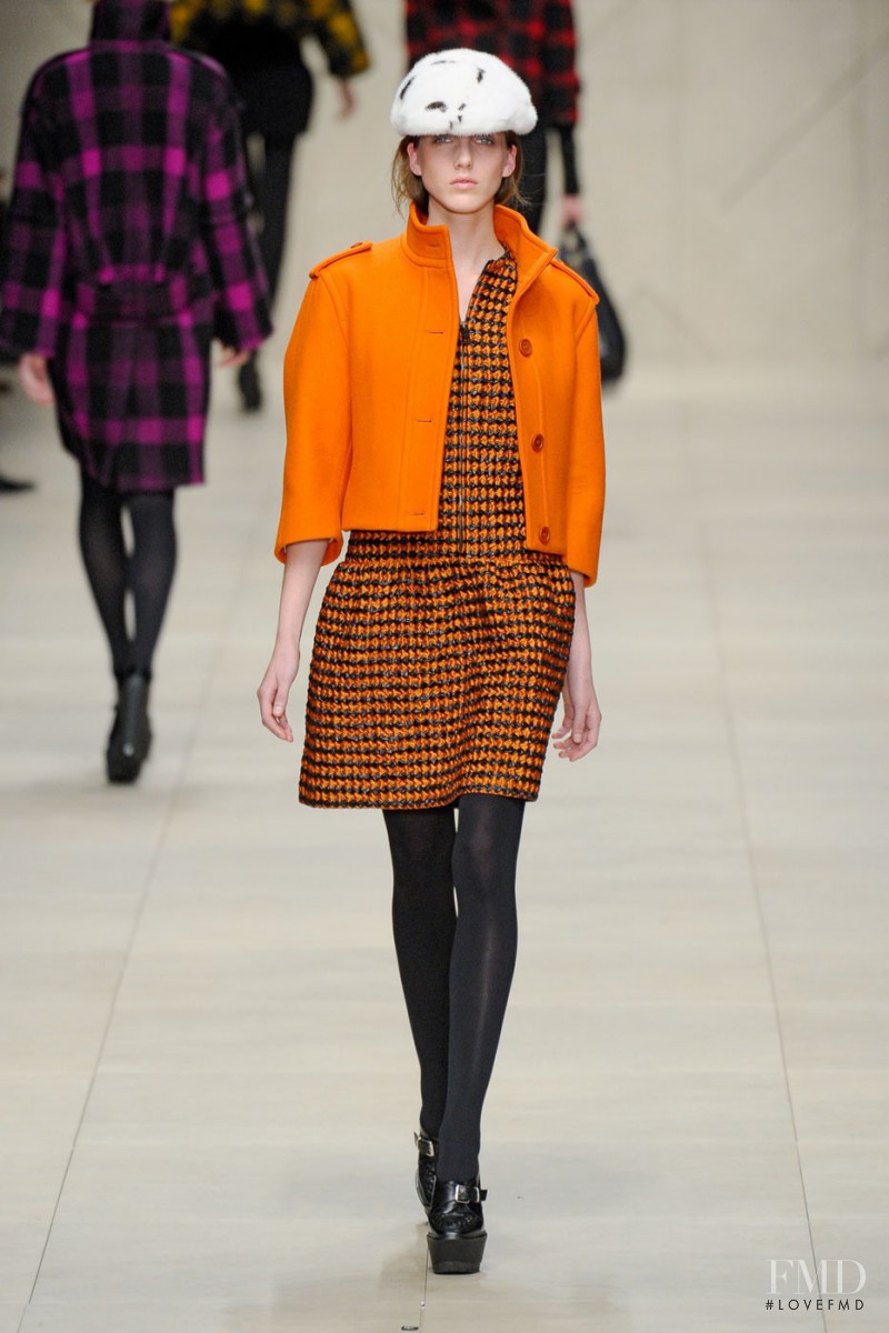 Iris Egbers featured in  the Burberry Prorsum fashion show for Autumn/Winter 2011