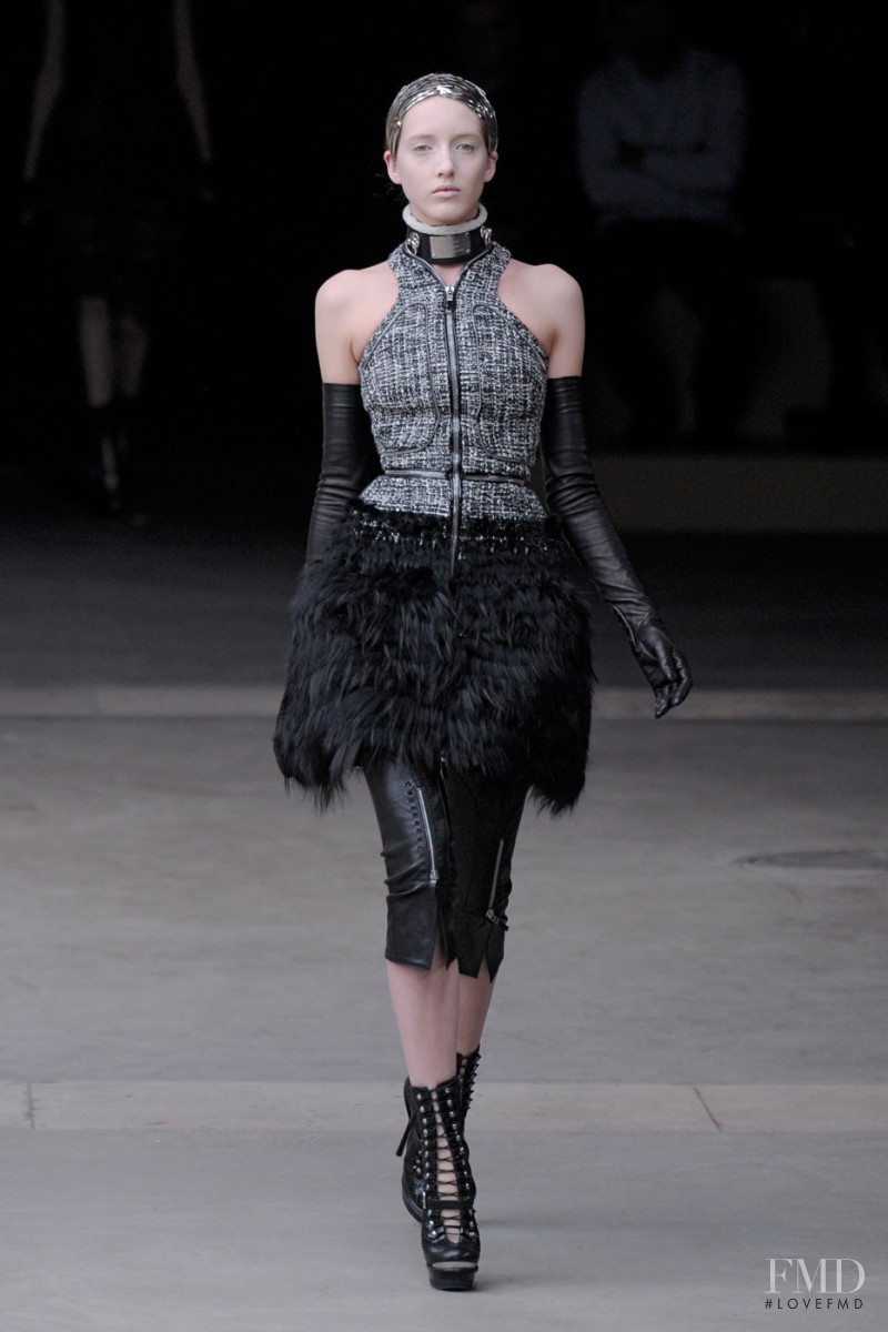 Iris Egbers featured in  the Alexander McQueen fashion show for Autumn/Winter 2011