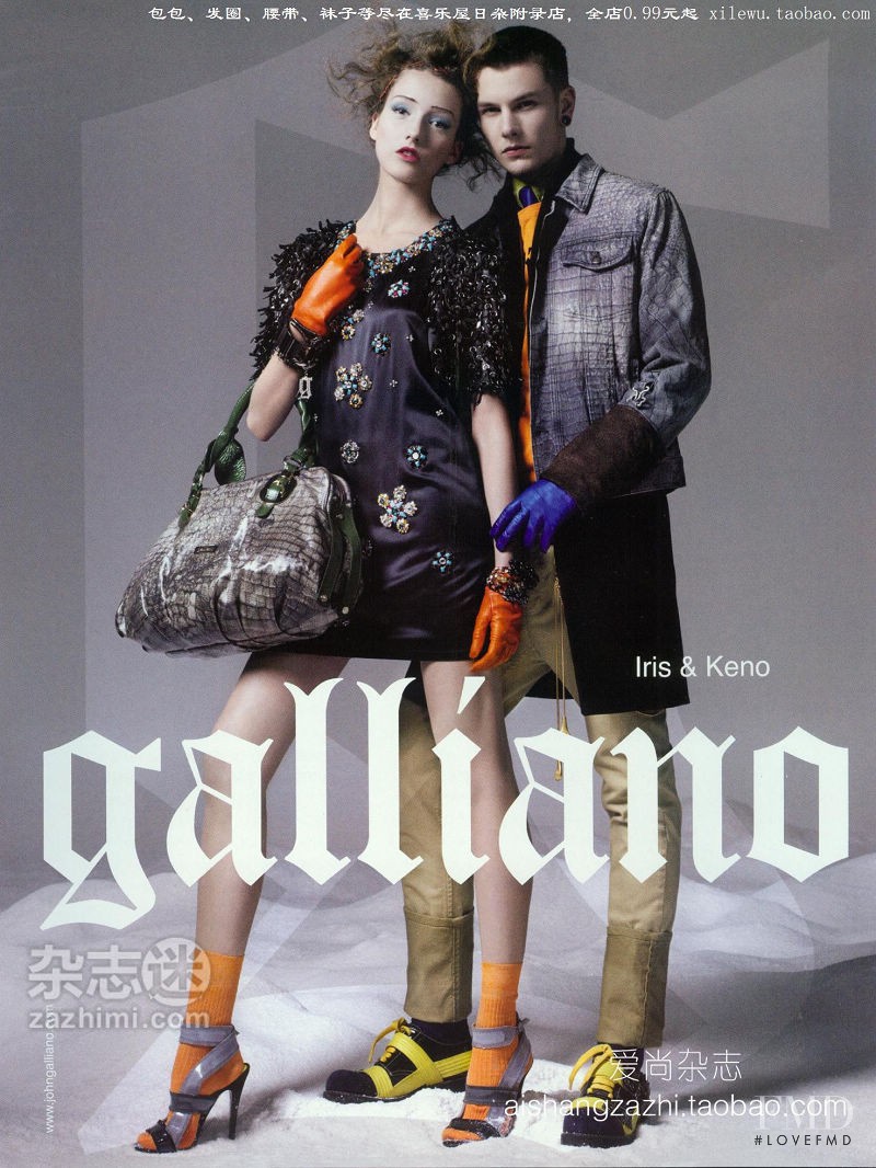 Iris Strubegger featured in  the Galliano advertisement for Autumn/Winter 2011