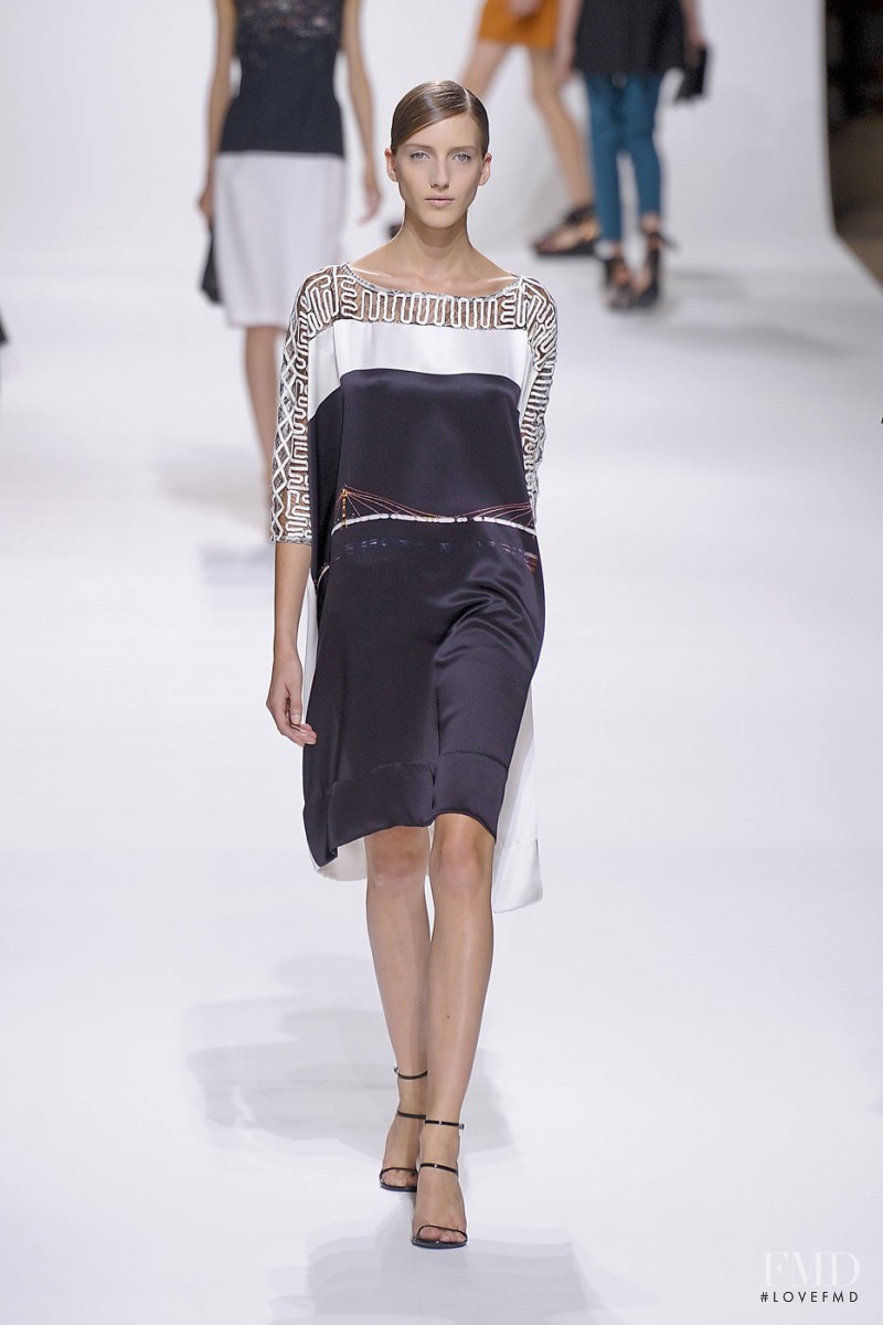 Iris Egbers featured in  the Dries van Noten fashion show for Spring/Summer 2012