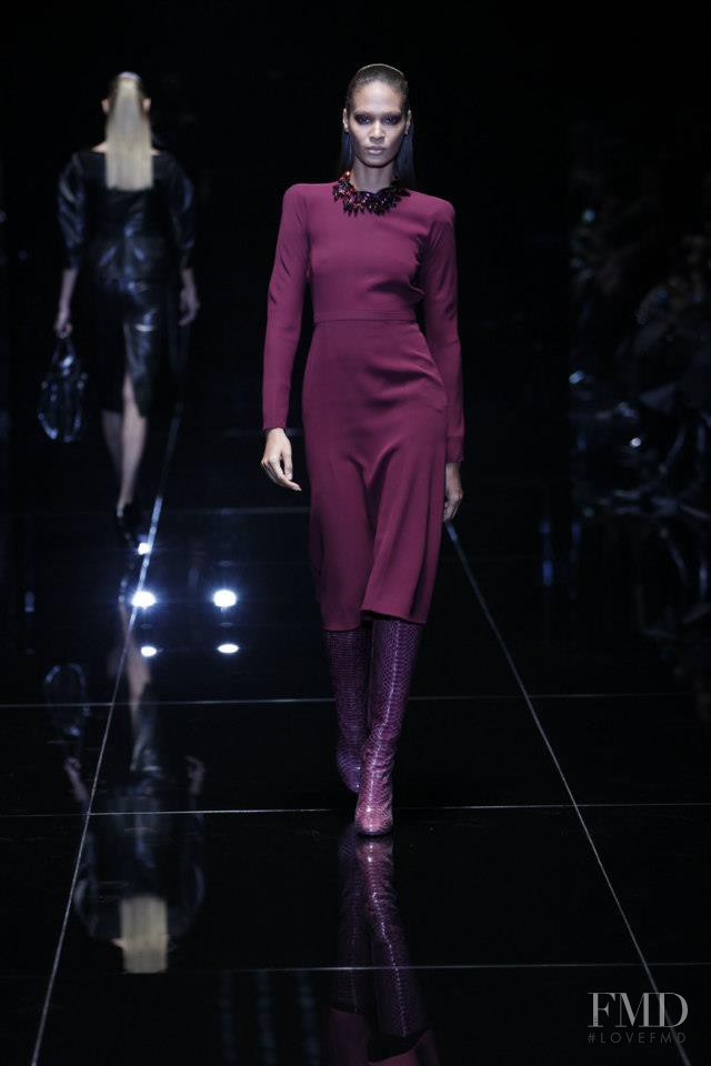 Joan Smalls featured in  the Gucci fashion show for Autumn/Winter 2013