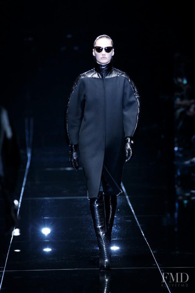 Karmen Pedaru featured in  the Gucci fashion show for Autumn/Winter 2013