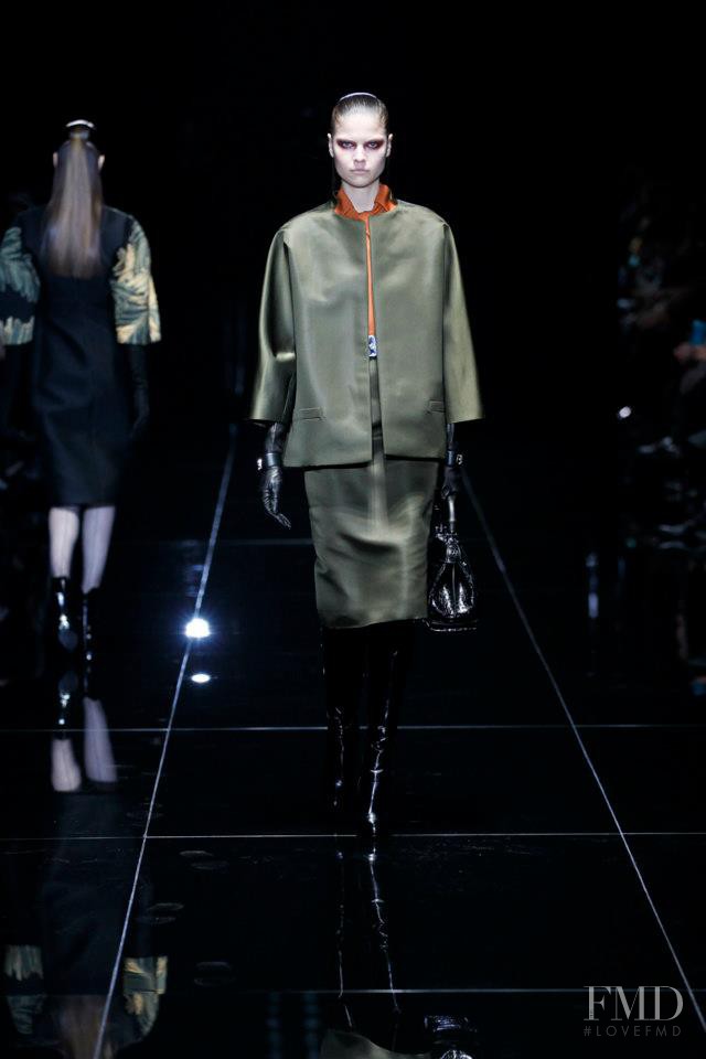 Lin Kjerulf featured in  the Gucci fashion show for Autumn/Winter 2013