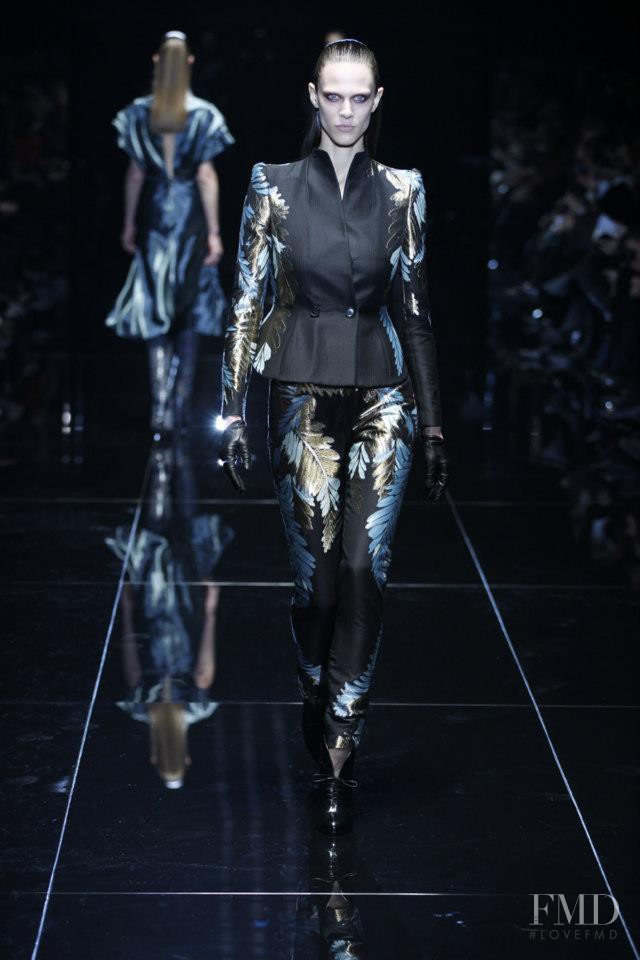 Aymeline Valade featured in  the Gucci fashion show for Autumn/Winter 2013