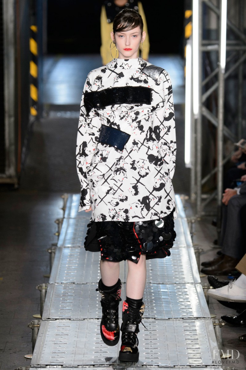 Allyson Chalmers featured in  the MSGM fashion show for Autumn/Winter 2016