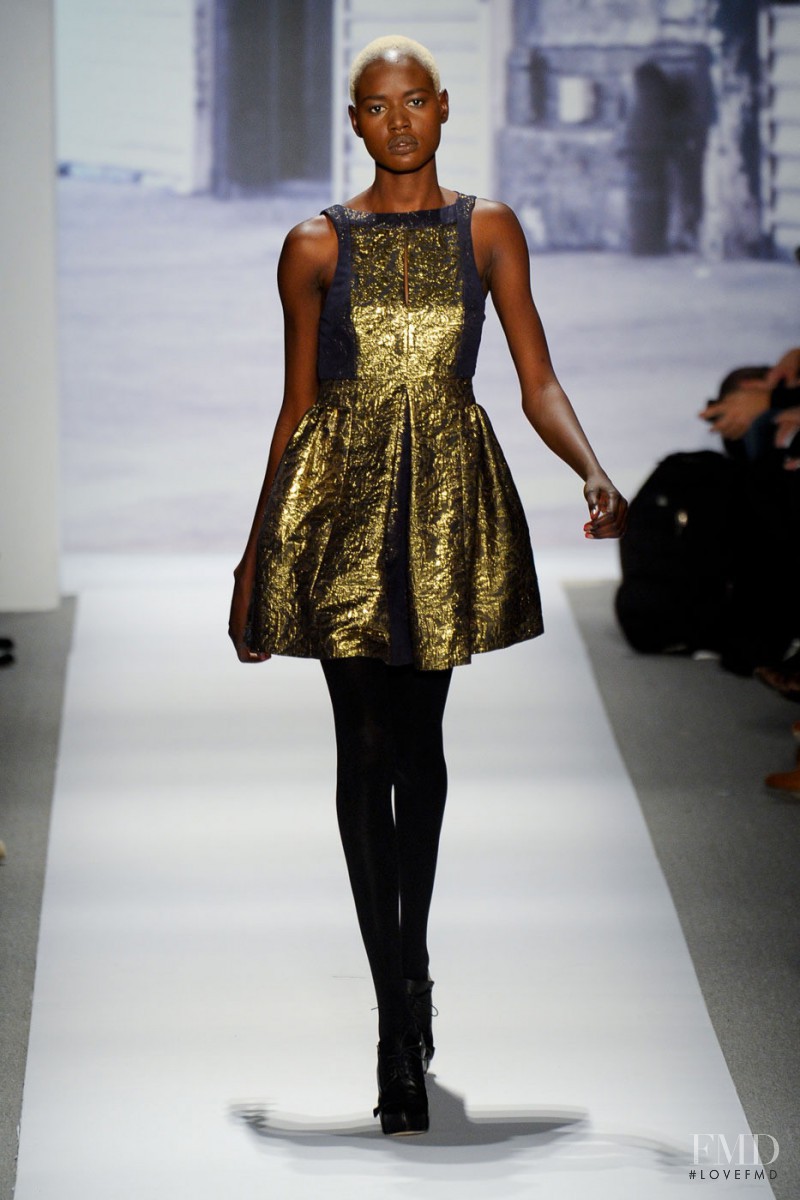 Ajak Deng featured in  the Tibi fashion show for Autumn/Winter 2011