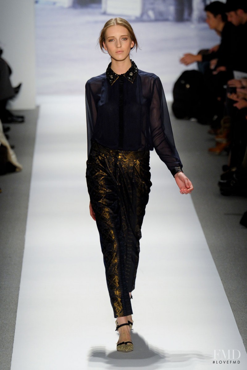 Iris Egbers featured in  the Tibi fashion show for Autumn/Winter 2011