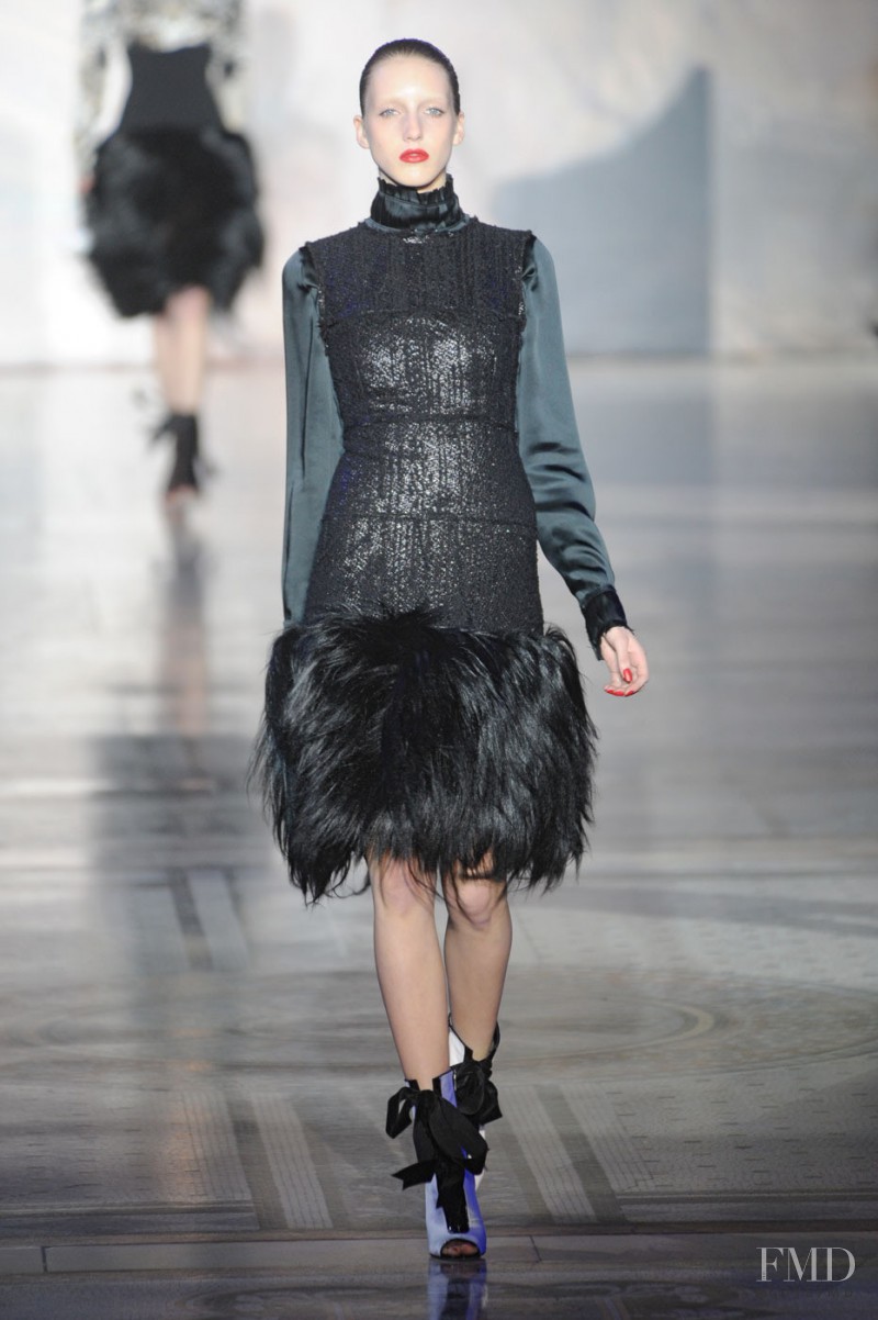 Iris Egbers featured in  the Giles fashion show for Autumn/Winter 2011