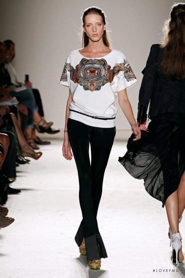 Iris Egbers featured in  the Barbara Bui fashion show for Spring/Summer 2012