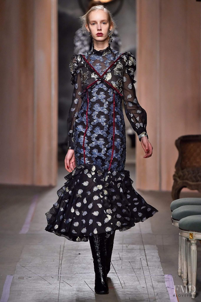 Jessie Bloemendaal featured in  the Erdem fashion show for Autumn/Winter 2016