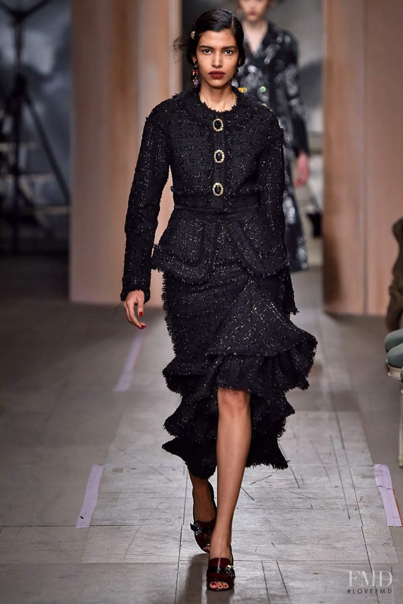 Pooja Mor featured in  the Erdem fashion show for Autumn/Winter 2016