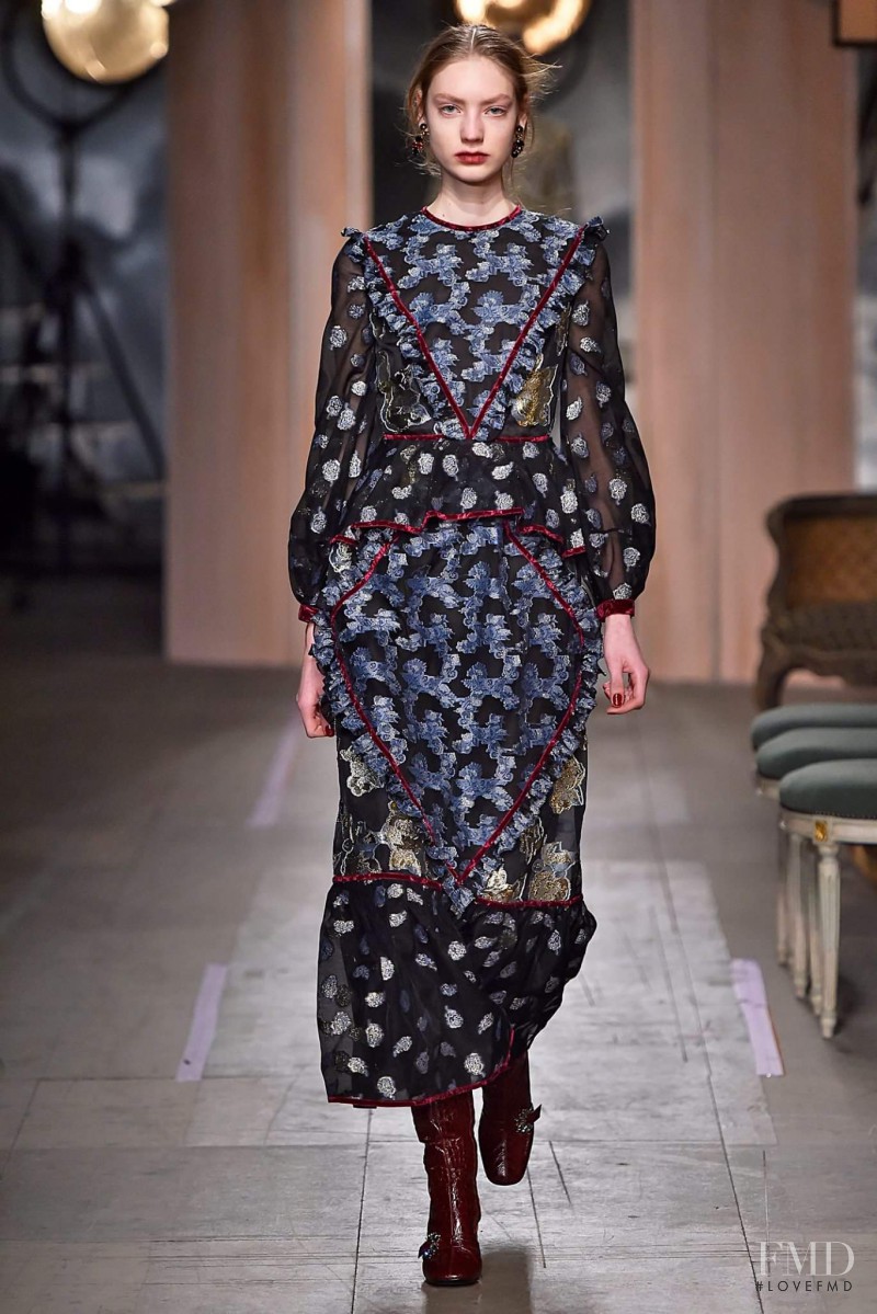 Susanne Knipper featured in  the Erdem fashion show for Autumn/Winter 2016