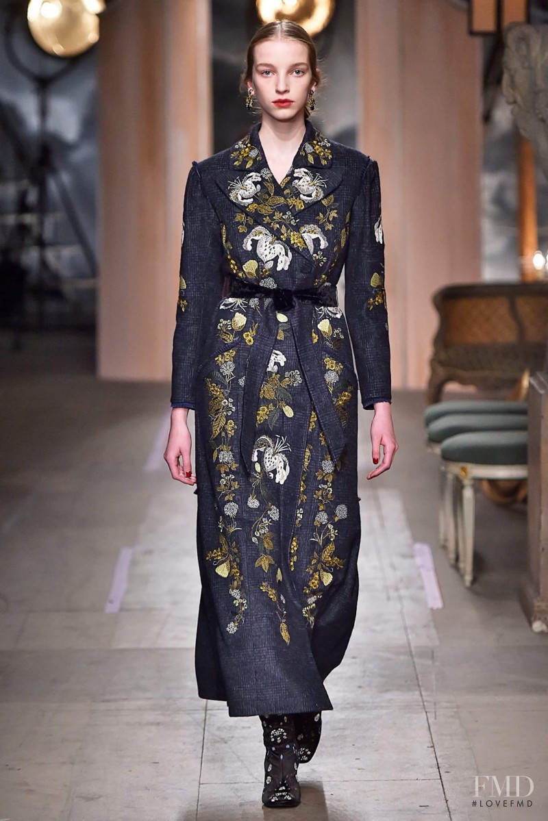 Jamilla Hoogenboom featured in  the Erdem fashion show for Autumn/Winter 2016