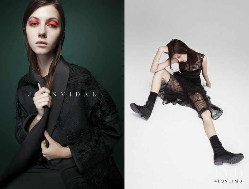 Anastasiia Gorshenina featured in  the Juan Vidal Aurora advertisement for Autumn/Winter 2015