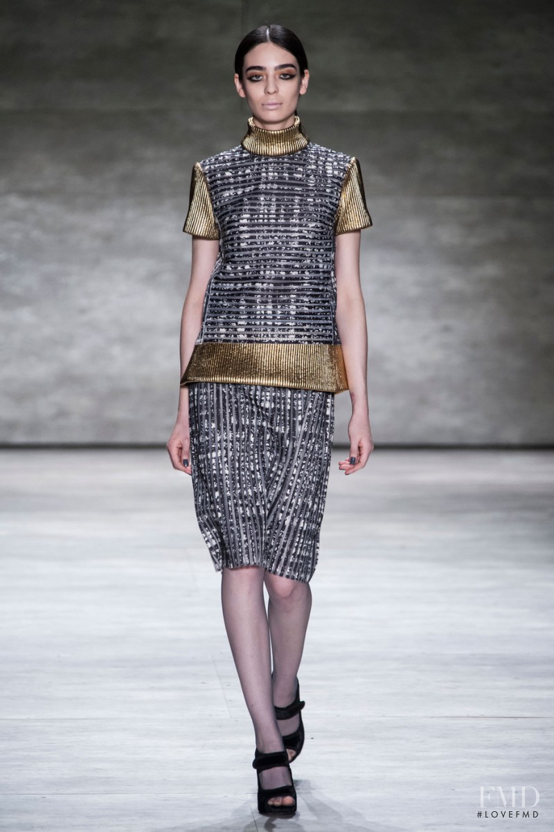 Cristina Piccone featured in  the Angel Sanchez fashion show for Autumn/Winter 2015