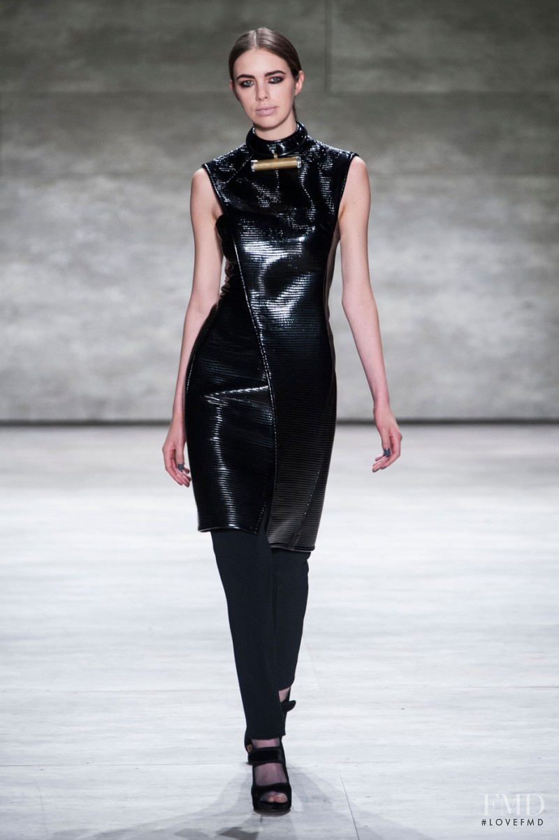 Kelsey Warman featured in  the Angel Sanchez fashion show for Autumn/Winter 2015