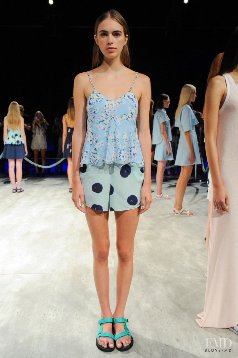 Kelsey Warman featured in  the Charlotte Ronson fashion show for Spring/Summer 2015