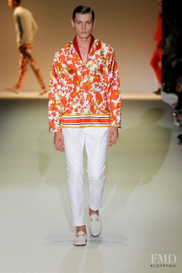 Janis Ancens featured in  the Gucci fashion show for Spring/Summer 2013