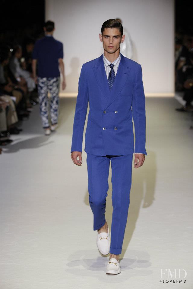 Arthur Gosse featured in  the Gucci fashion show for Spring/Summer 2013