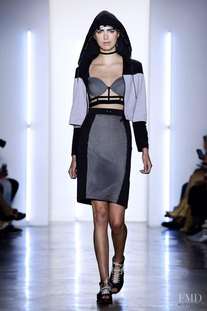 Kelsey Warman featured in  the Chromat fashion show for Spring/Summer 2016