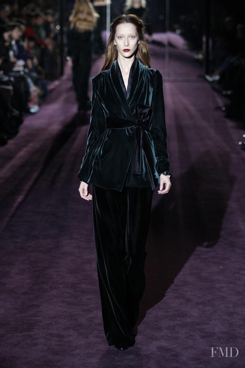 Alana Zimmer featured in  the Gucci fashion show for Autumn/Winter 2012