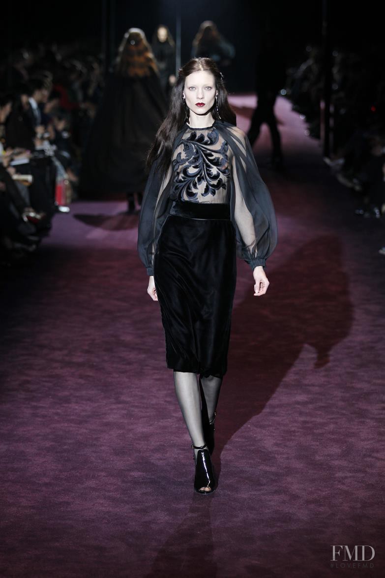 Kati Nescher featured in  the Gucci fashion show for Autumn/Winter 2012