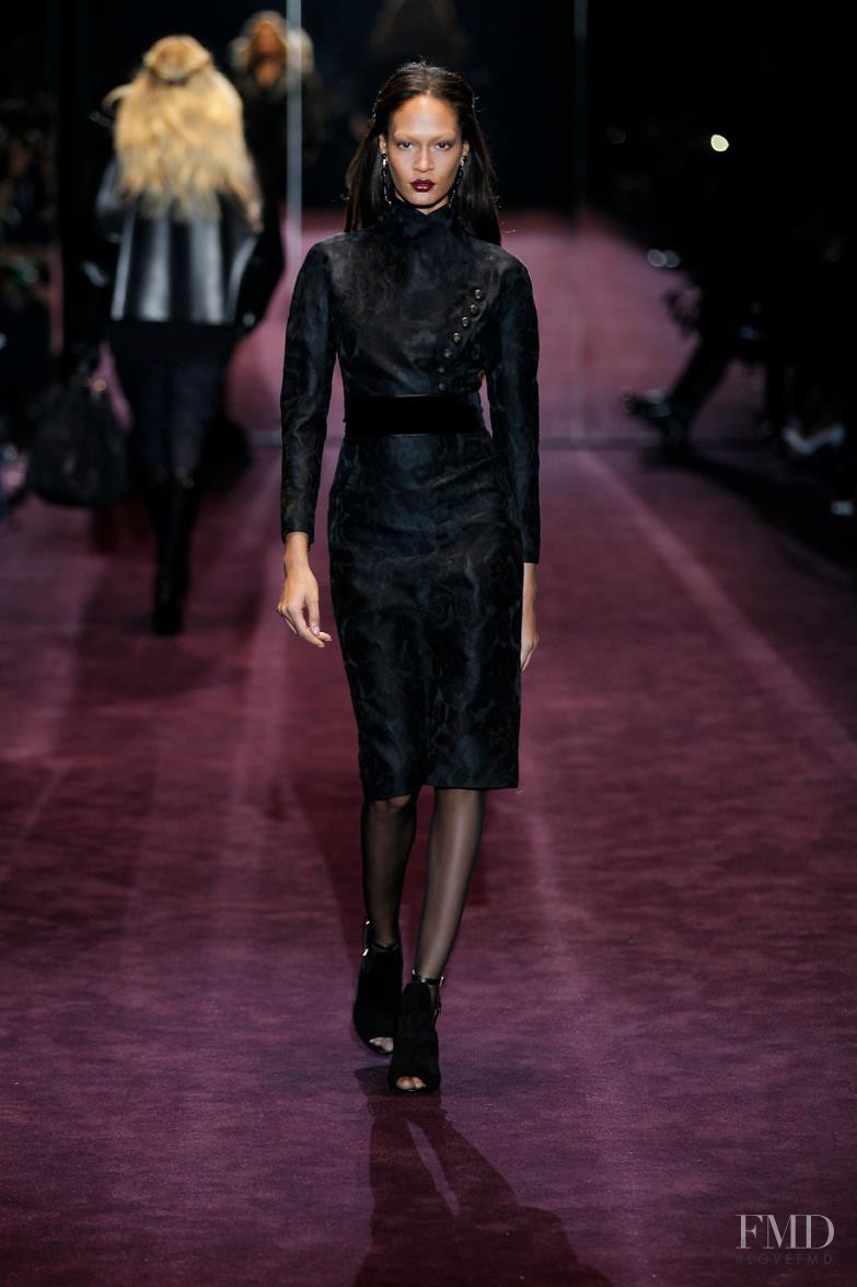 Joan Smalls featured in  the Gucci fashion show for Autumn/Winter 2012