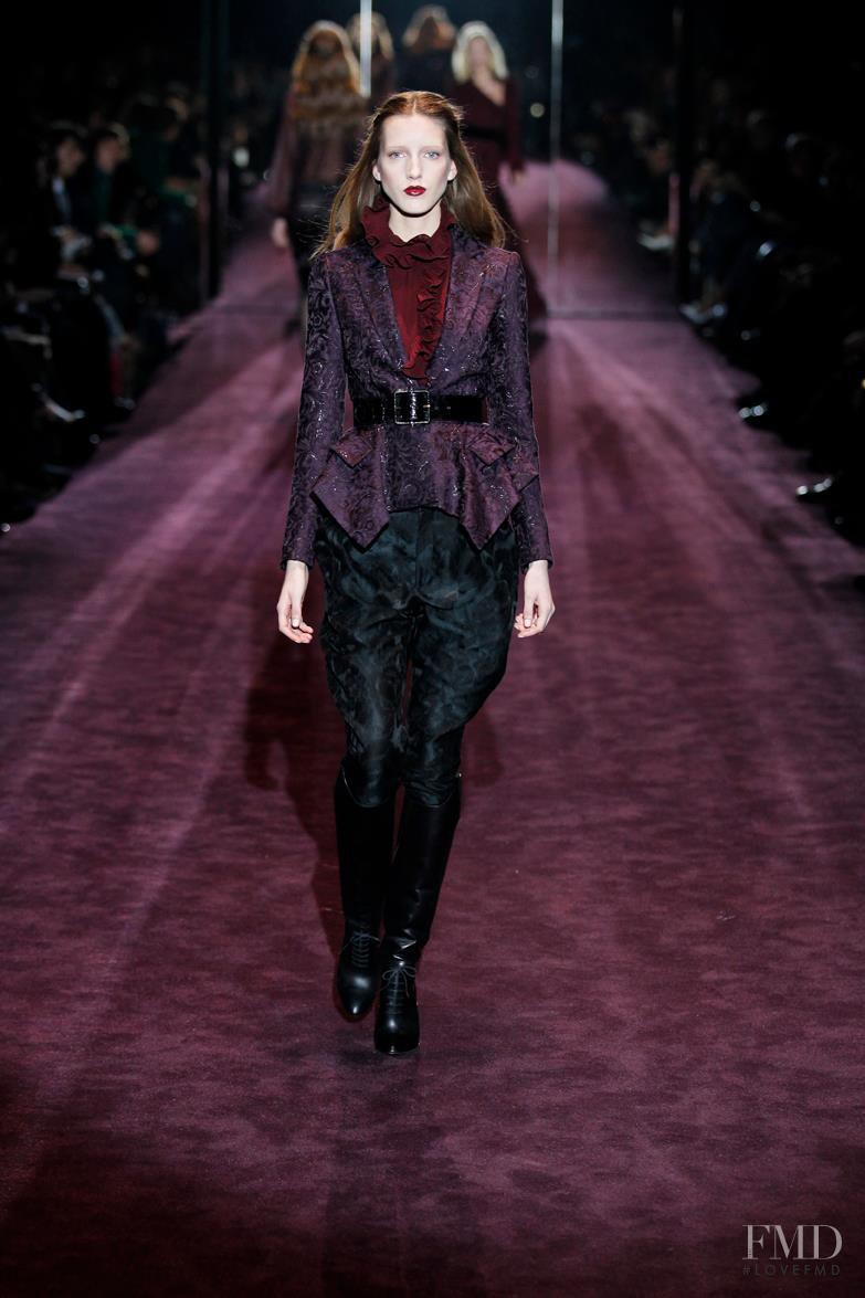 Iris Egbers featured in  the Gucci fashion show for Autumn/Winter 2012