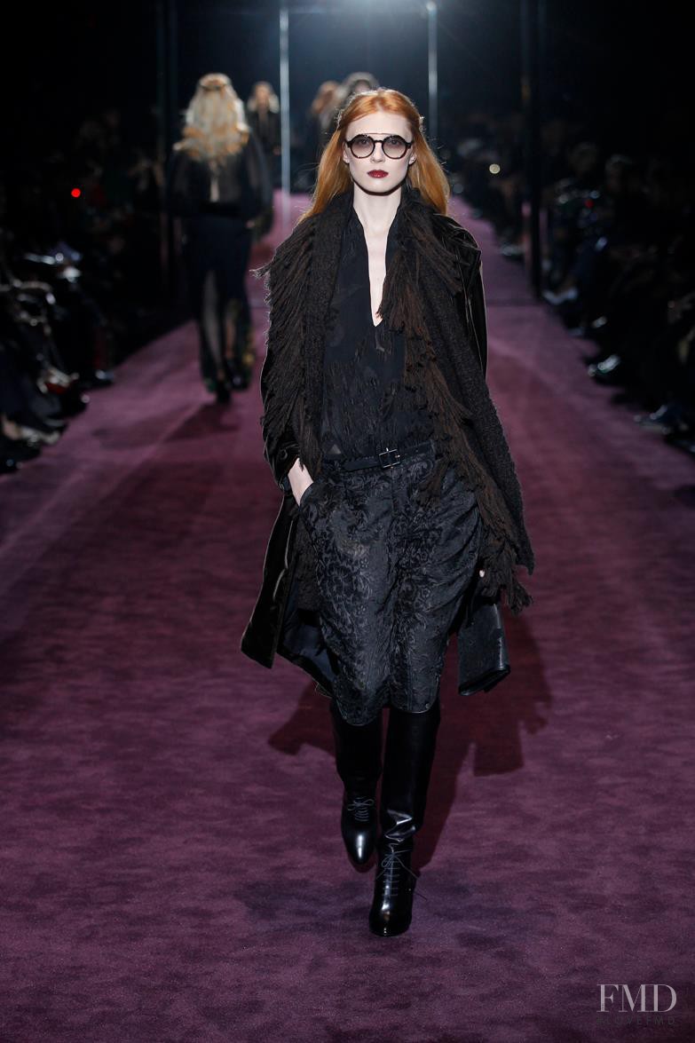 Olga Sherer featured in  the Gucci fashion show for Autumn/Winter 2012