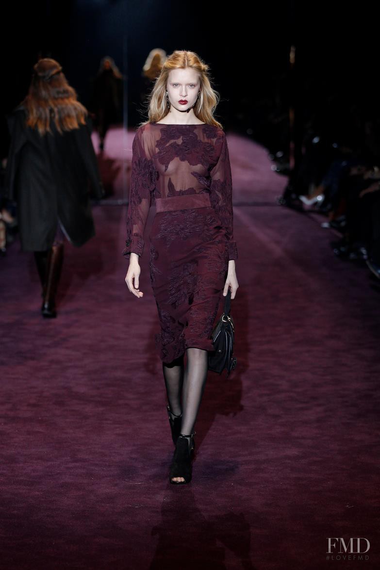 Josephine Skriver featured in  the Gucci fashion show for Autumn/Winter 2012