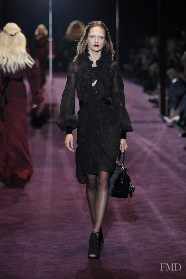 Karmen Pedaru featured in  the Gucci fashion show for Autumn/Winter 2012