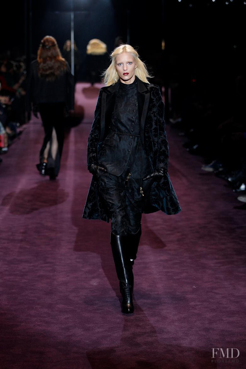 Anja Rubik featured in  the Gucci fashion show for Autumn/Winter 2012