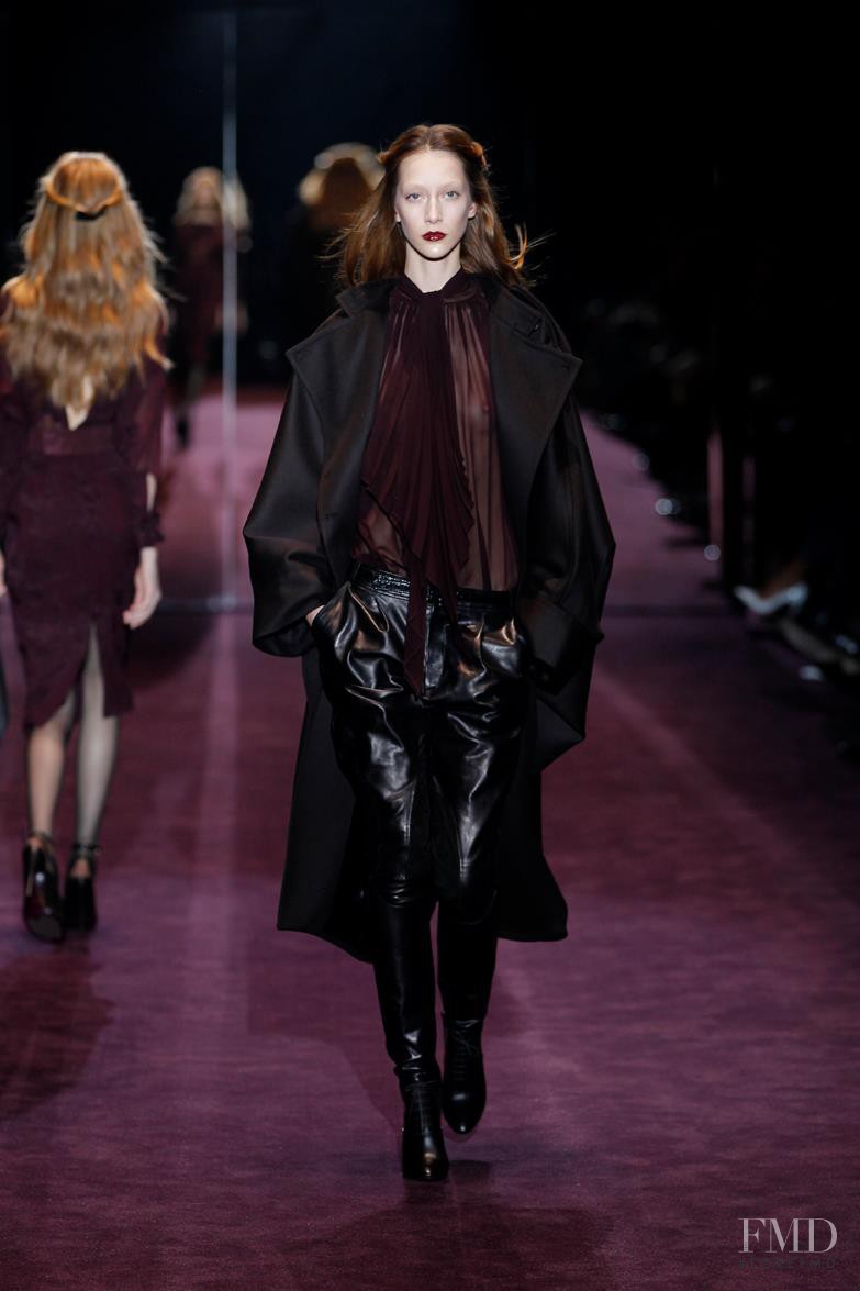 Alana Zimmer featured in  the Gucci fashion show for Autumn/Winter 2012